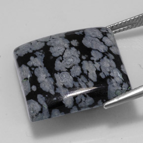 Ossidiana fiocco di neve naturale multicolore da 22,48 ct, quadrato, opaco