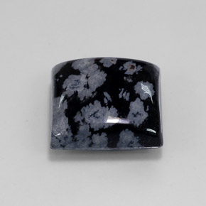 Ossidiana fiocco di neve naturale multicolore da 11,52 ct, quadrato, opaco