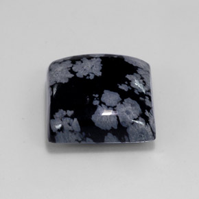 Ossidiana fiocco di neve naturale multicolore da 11,74 ct, quadrato, opaco