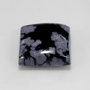 Ossidiana fiocco di neve naturale multicolore da 12,26 ct, quadrato, opaco