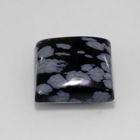 Ossidiana fiocco di neve naturale multicolore da 11,53 ct, quadrato, opaco