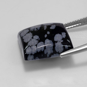 Ossidiana fiocco di neve naturale multicolore da 11,53 ct, quadrato, opaco