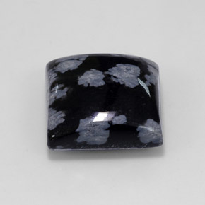 Ossidiana fiocco di neve naturale multicolore da 11,46 ct, quadrato, opaco