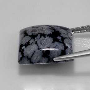 Ossidiana fiocco di neve naturale multicolore da 11,21 ct, quadrato, opaco