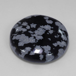 Ossidiana fiocco di neve naturale multicolore da 27,65 ct, taglio rotondo, opaco
