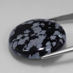 Ossidiana fiocco di neve naturale multicolore da 27,65 ct, taglio rotondo, opaco
