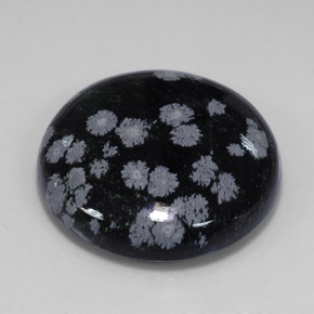 Ossidiana fiocco di neve naturale multicolore da 25,71 ct, taglio rotondo, opaco