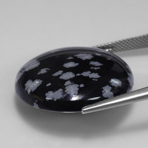 Ossidiana fiocco di neve naturale multicolore da 26,06 ct, taglio rotondo, opaco