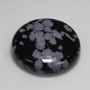 Ossidiana fiocco di neve naturale multicolore da 26,71 ct, taglio rotondo, opaco