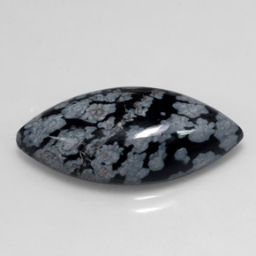 Ossidiana fiocco di neve naturale multicolore da 9,88 ct, marchesa, opaco