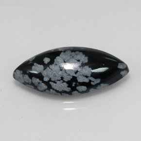 Ossidiana fiocco di neve naturale multicolore da 9,82 ct, marchesa, opaco