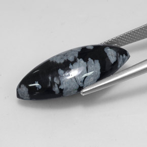 Ossidiana fiocco di neve naturale multicolore da 9,82 ct, marchesa, opaco