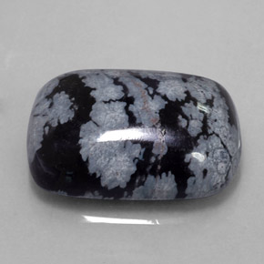 Ossidiana fiocco di neve naturale multicolore da 10,37 ct, taglio a cuscino, opaco