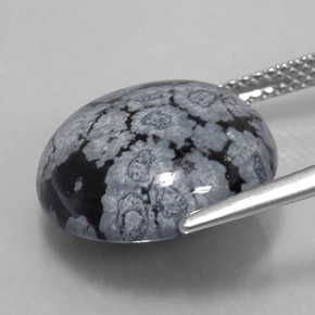 Ossidiana fiocco di neve naturale multicolore da 8,74 ct, taglio rotondo, opaco