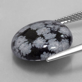 Ossidiana fiocco di neve naturale multicolore da 7,31 ct, taglio rotondo, opaco