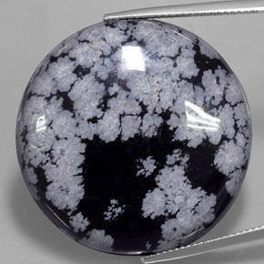 Ossidiana fiocco di neve naturale multicolore da 47,26 ct, taglio rotondo, opaco