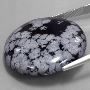 Ossidiana fiocco di neve naturale multicolore da 47,26 ct, taglio rotondo, opaco