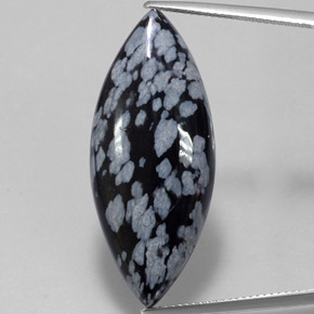 Ossidiana fiocco di neve naturale multicolore da 21,00 ct, marchesa, opaco
