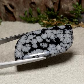 Ossidiana fiocco di neve Fiocco di neve naturale da 43.74 ct, Forma fantasia, Opaco