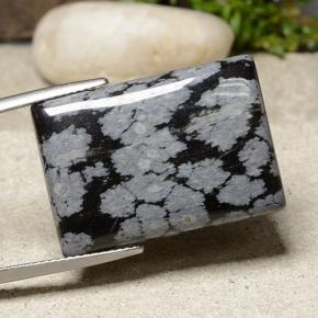 Ossidiana fiocco di neve naturale multicolore da 24,05 ct, baguette, opaco