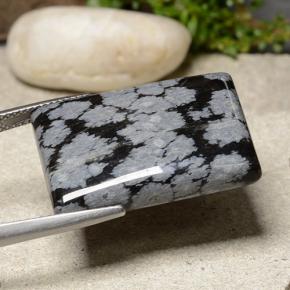 Ossidiana fiocco di neve naturale multicolore da 24,05 ct, baguette, opaco