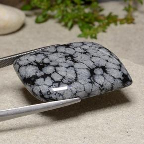 Ossidiana fiocco di neve Fiocco di neve naturale da 33.41 ct, Forma fantasia, Opaco