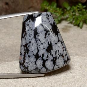 Ossidiana fiocco di neve naturale multicolore da 26,02 ct, forma fantasia, opaco