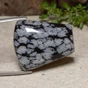 Ossidiana fiocco di neve naturale multicolore da 26,02 ct, forma fantasia, opaco