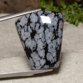 Ossidiana fiocco di neve naturale multicolore da 26,02 ct, forma fantasia, opaco