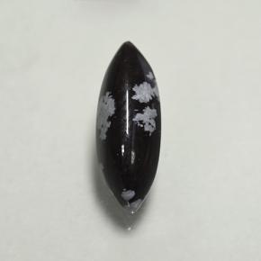 Ossidiana fiocco di neve naturale multicolore da 1,92 ct, marchesa, opaco
