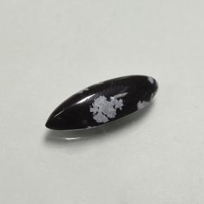Ossidiana fiocco di neve naturale multicolore da 1,92 ct, marchesa, opaco