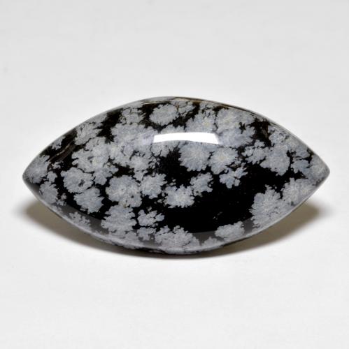 Ossidiana fiocco di neve naturale multicolore da 34,59 ct, marchesa, opaco