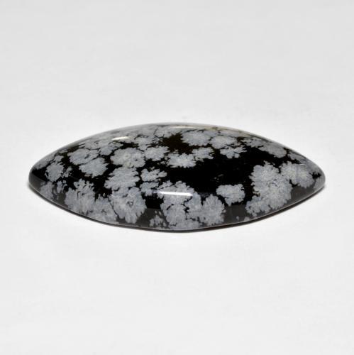 Ossidiana fiocco di neve naturale multicolore da 34,59 ct, marchesa, opaco