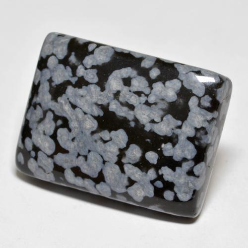 Ossidiana fiocco di neve naturale multicolore da 44,90 ct, baguette, opaco