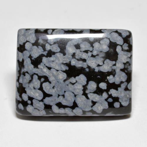 Ossidiana fiocco di neve naturale multicolore da 44,90 ct, baguette, opaco