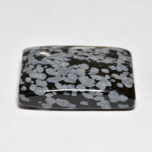Ossidiana fiocco di neve naturale multicolore da 44,90 ct, baguette, opaco
