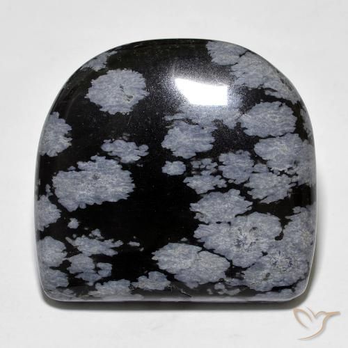 Ossidiana fiocco di neve Nero grigio-bianco naturale da 35.68 ct, Taglio a fantasia, Opaco