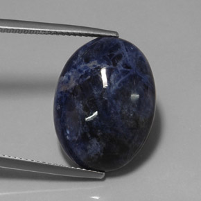 Sodalite naturale blu da 11,75 ct, taglio ovale, opaco