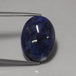 Sodalite naturale blu da 12,23 ct, taglio ovale, opaco