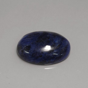Sodalite naturale blu da 12,23 ct, taglio ovale, opaco