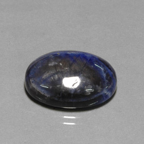 Sodalite naturale blu da 12,79 ct, taglio ovale, opaco