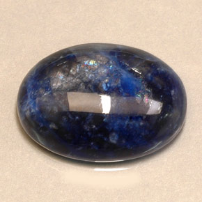 Sodalite naturale blu da 12,79 ct, taglio ovale, opaco
