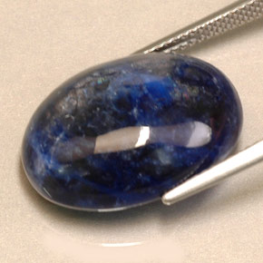 Sodalite naturale blu da 12,79 ct, taglio ovale, opaco