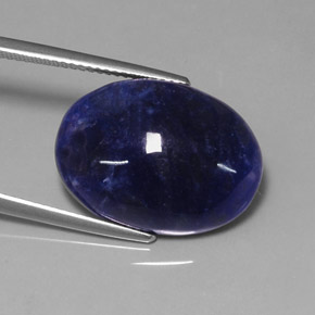 Sodalite naturale blu da 11,35 ct, taglio ovale, opaco