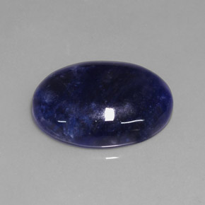 Sodalite naturale blu da 11,35 ct, taglio ovale, opaco