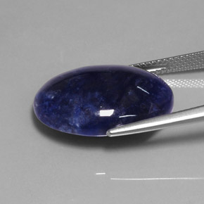 Sodalite naturale blu da 11,35 ct, taglio ovale, opaco