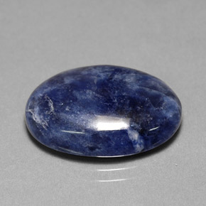 Sodalite naturale blu da 10,96 ct, taglio ovale, opaco