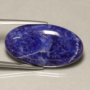 Sodalite Viola Blu naturale da 24.08 ct, Taglio ovale, Opaco