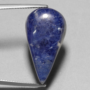 Sodalite Viola Blu naturale da 20.77 ct, Forma a pera, Opaco