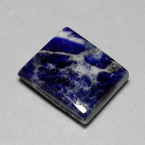 Sodalite naturale blu da 16,13 ct, baguette, opaco